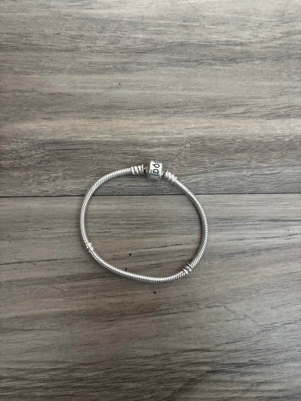 Pandora Sterling Silver Snake Chain Charm Bracelet - Silver